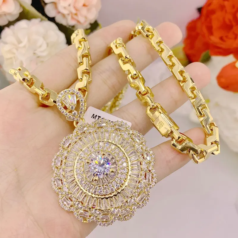 Dây chuyền nữ chữ công 1 lượng kèm mặt Trang Sức 4