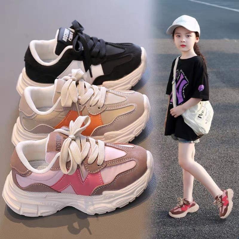 Giày Thể Thao Độn Đế Cho Bé Trai Bé Gái 3 Tuổi Đến 10 Tuổi Giày Thể Thao Trẻ Em Chữ N Phối Màu Xinh Xắn Hàng Nhập QC Nguyên Hộp