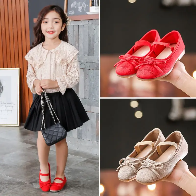 Kasut Kanak-kanak, Kasut Kulit Perempuan, Kasut Puteri Kanak-kanak, Gaya Korea, Musim Bunga dan Musim Luruh 2023, Kasut Kain Bayi, Slip-on Trendi Gommino
