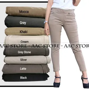AAC Elizabeth Pants Celana Chino Wanita Melar Elastis Celana Panjang Katun Soft Jeans Kantor Casual Formal Nyaman Model Pensil Simple Keren Celana Kerja