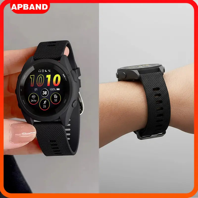 20mm Quick Release Silicone Strap Only for Garmin Watch Sport Soft Rubber Bracelet Band Accessories Tali Jam Tangan Smartwatch for Garmin Watch Garmin Forerunner 165 55 158 570 42MM /vivoactive 5/Active /D2 Air X10/Bounce/VivoMove/Venu/approach/vivoactive
