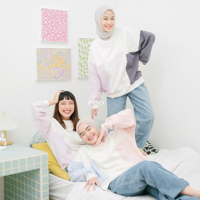 ZANO BASICS Sweater Jumbo Comby Atasan Wanita 1