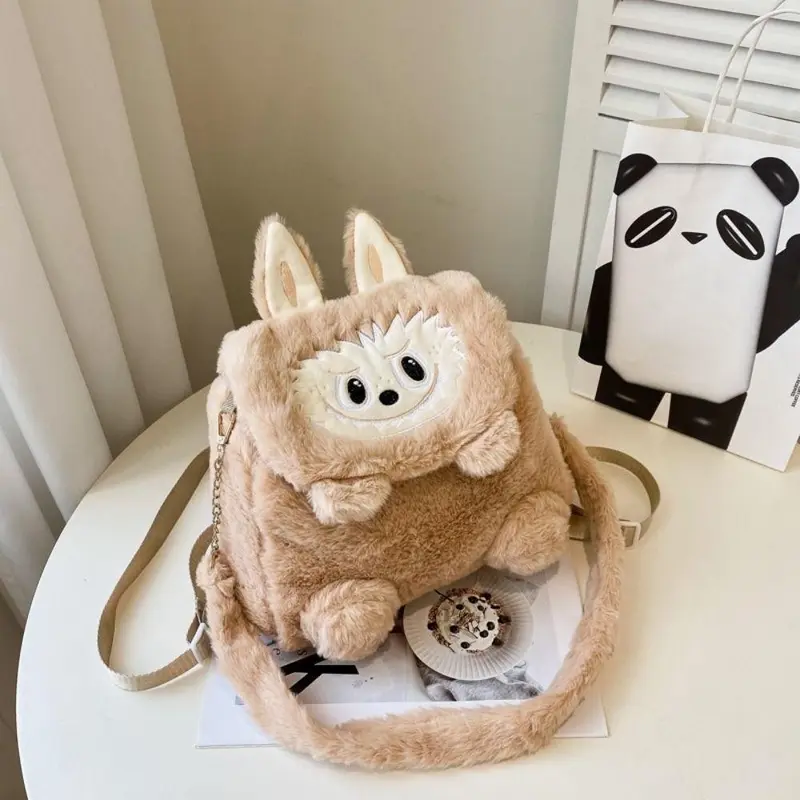 Balo 2in1 Hình Labubu Dễ Thương Có Dây Đeo Chéo - Balo Đeo Vai - Backpack 0