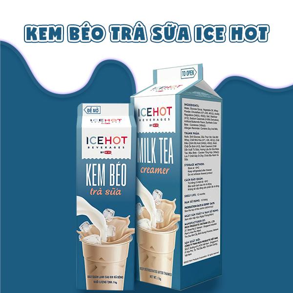 Kem Sữa Béo Trà Sữa ICEHOT Mỹ Hộp 1KG - Hàng Chính Hãng - Kem Sữa Béo Trà Sữa Pha Chế Cao Cấp