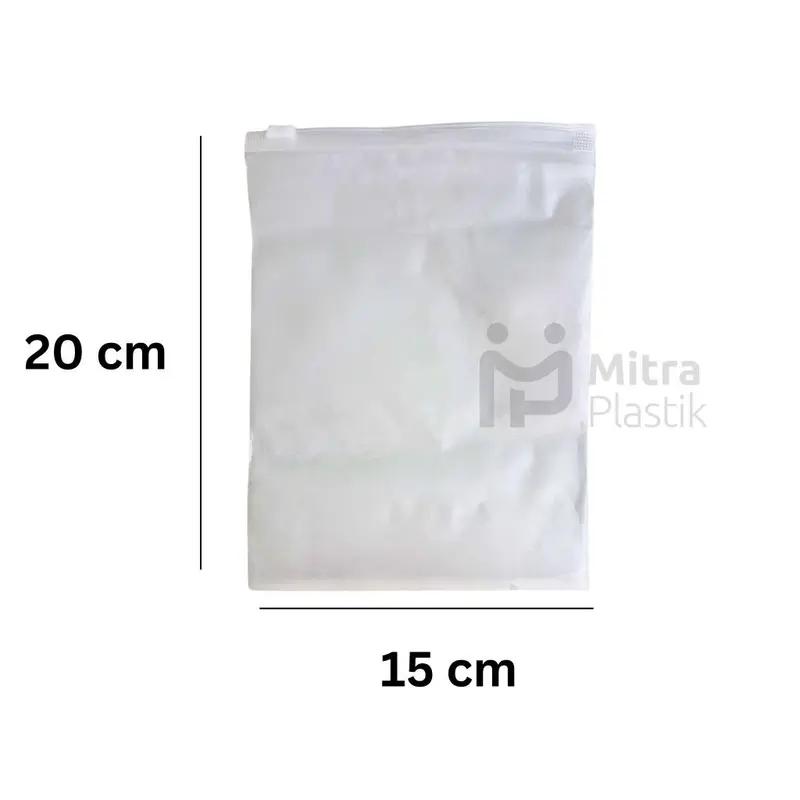 Zipper Bag 15x20 Travel Bag Organizer Plastik Resleting Doff Matte Buram Pouch Eceran 1