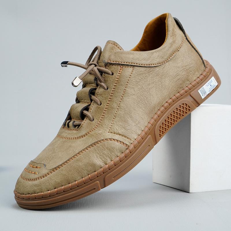 Giày SNEAKER nam 2 màu cổ lửng da NAPPA, có màu Đen, Nâu đế cao su đúc, đi êm không đau chân màu nâu Shoes  Đế Bằng