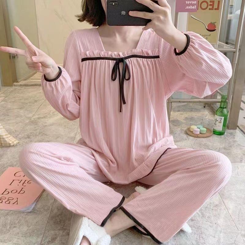 Bộ Đồ Ngủ Mới Cho Nữ, Dài Tay, Phong Cách Công Chúa Ngọt Ngào, Thích Hợp Cho Ký Túc Xá Học Sinh, Đồ Mặc Nhà, Bộ Đồ Hai Mảnh 5