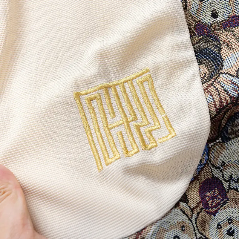 Bộ quần áo nam nữ AMYCHY ngắn tay waffle phối vải gấm dệt gấu nhỏ menswear, thời trang phong cách, co giãn 4 chiều thoáng mát 7