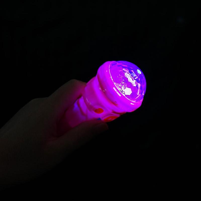 Product Introduction of Classic Flash Microphone Toys Mini Cute Music Karaoke Star Prop Light Mike Luminous Toys W4L1 N2C1 34