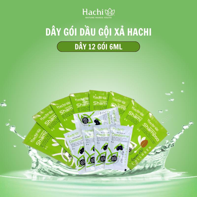 Dầu gội xả Hachi Việt Nam - Dây 12 gói 6ml Dầu gội Dầu xả, Chăm sóc tóc, Nữ