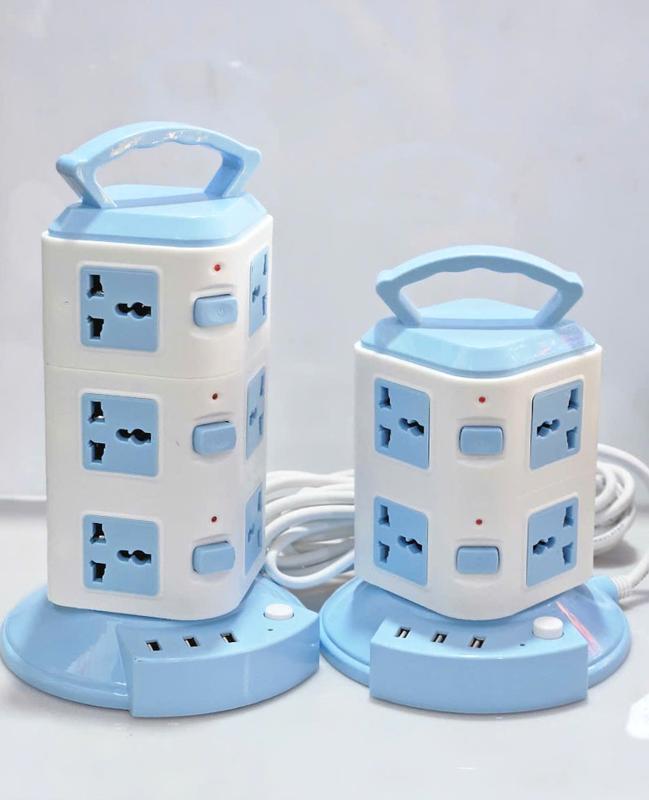 Ổ điện tháp 2 tầng & 3 tầng có 3 khe cắm USB vn thông minh plug đa năng