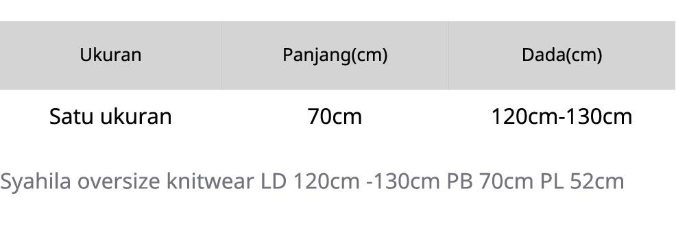 SYAHILA OVERSIZE KNITWEAR / SWEATER RAJUT PREMIUM / SWEATER OVERSIZE