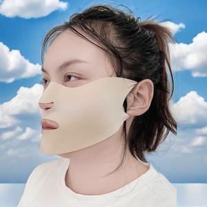 มาส์กหน้า วัสดุไนลอน ใหม่ ให้ความรู้สึกน้ำแข็ง เหมาะสำหรับกีฬากลางแจ้ง กันแดด ทำจากผ้าไหมน้ำแข็ง ดีไซน์ 3D กระชับสัดส่วน ป้องกันรังสียูวี เหมาะสำหรับกอล์ฟ ผ้าคลุมครึ่งหน้า