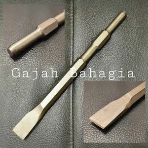 Mata bor bobok beton pahat Gepeng Hex 17 x 280 x 25mm Flat chisel