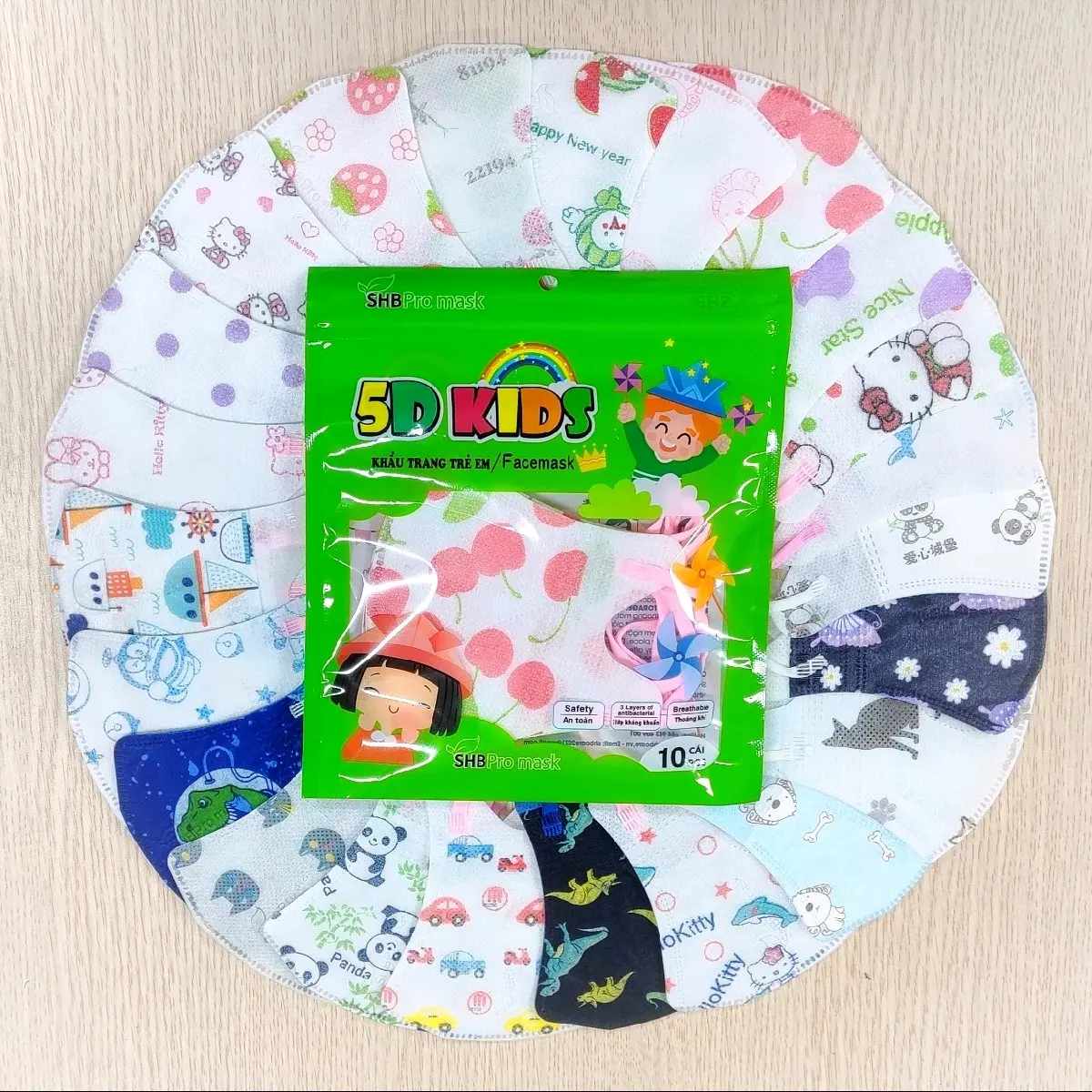 100 cái Khẩu trang 5D Trẻ Em SHB Pro mask