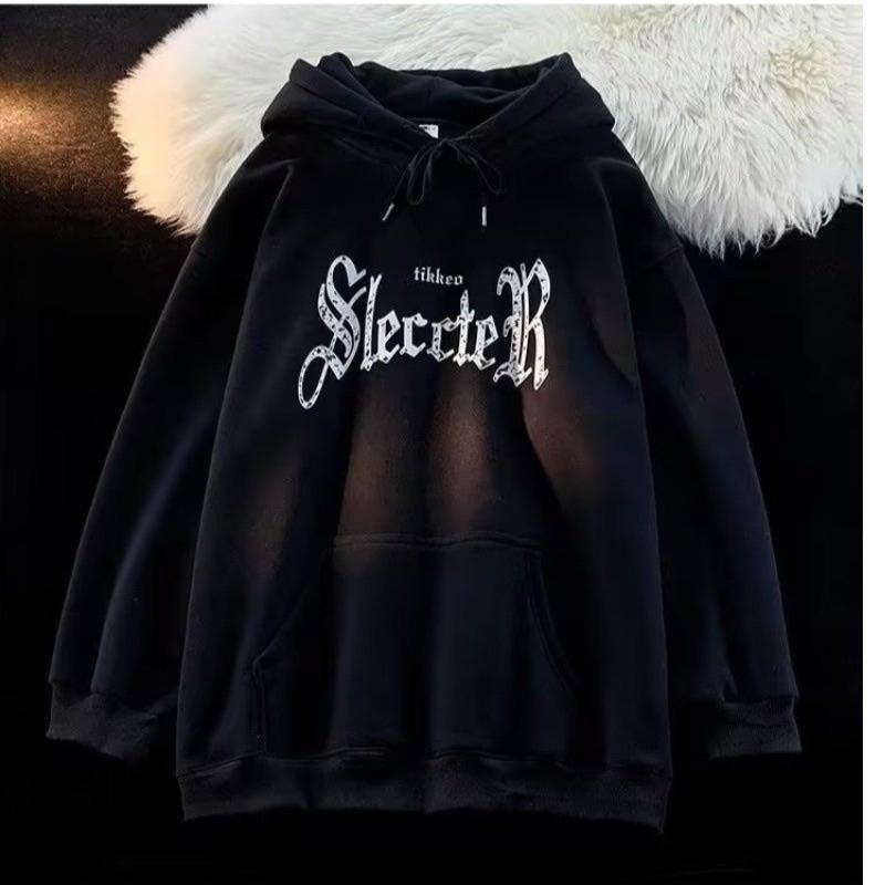 Áo hoodie form rộng nam nữ vải nỉ bông dày dặn sleccter Menswear Dài Tay 5
