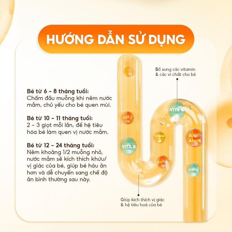 [1 chai] Nước mắm Tĩn trẻ em cho bé ăn dặm độ đạm 42N 60ML nhiều cá ít muối 3