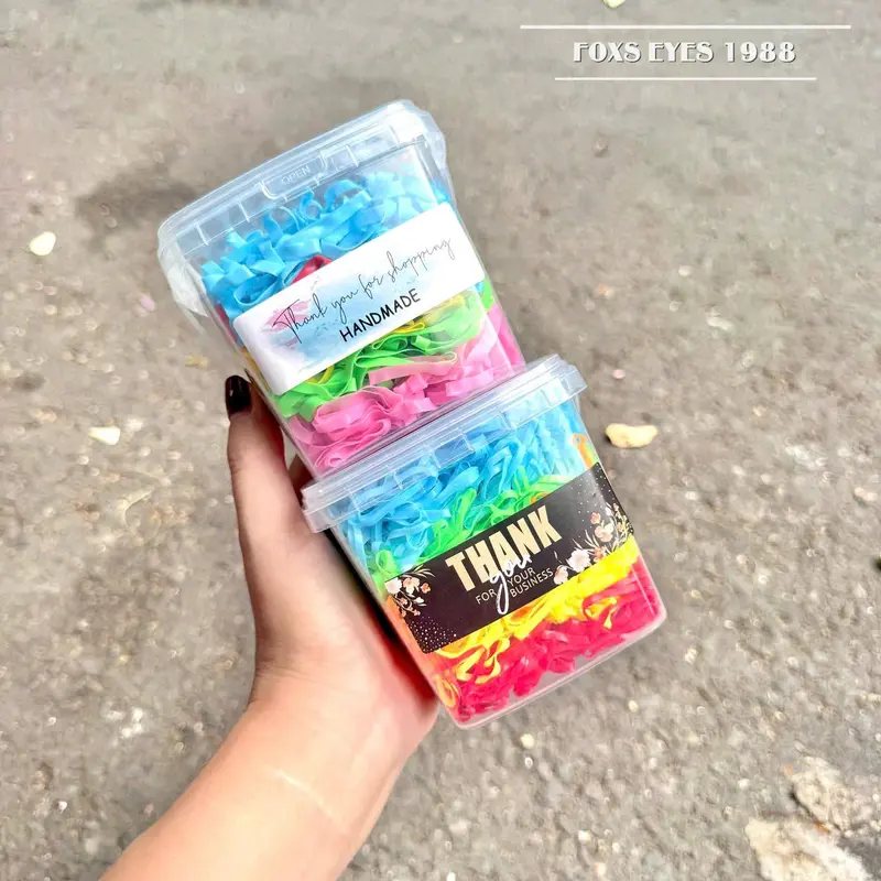 Xô 70gr Dây Cột Tóc Thái Dẻo Dùng 1 Lần Có Quai Không Đứt Không Đau Tóc Dễ Thương nhiều Màu Sắc 1