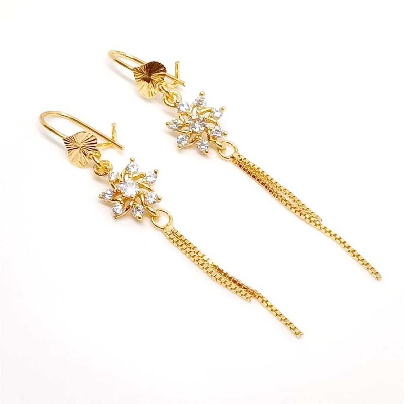 ANTING DESY TITANIUM SILVER MOTIF PERMATA ANTI LUNTUR ANTI KARAT Earrings 5