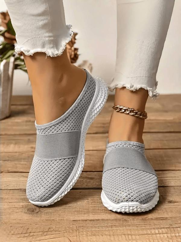 Women's Fashionable Solid Color Mules, Casual Soft Platform Slip on Walking Shoes, Breathable Comfortable Shoes for Daily Wear for Women & Girls 1