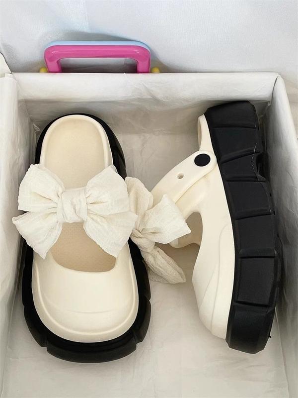 Product Introduction of 2024 New Bow Mary Jane Pump Women's Eva Thick Bottom for Outdoors Sandals Non-Slip 19