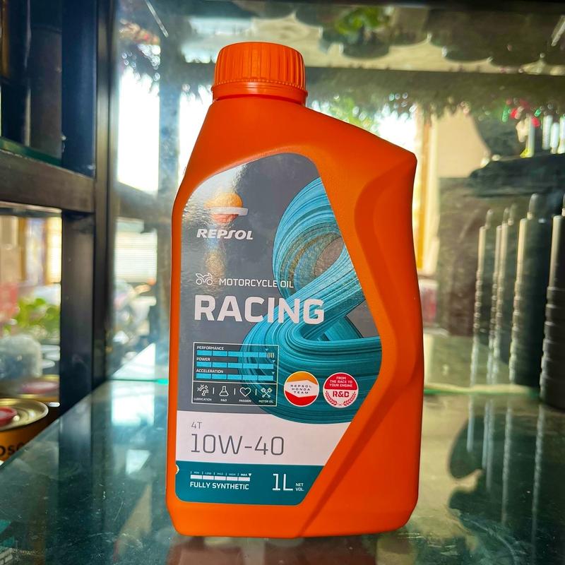Dầu Nhớt Xe Máy Repsol Moto Racing 4T 10w40 1L Nhập Khẩu Tây Ban Nha Mẫu Mới