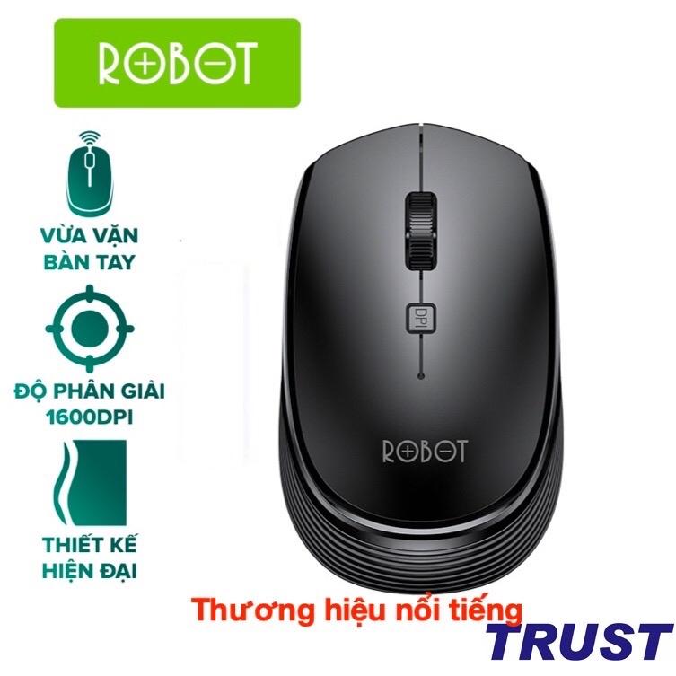  Chuột Không Dây Kiểu Dáng Văn Phòng ROBOT M205 USB Nano 2.4GHz Độ Phân Giải 1600DPI Vừa Vặn Bàn Tay Thiết Kế 