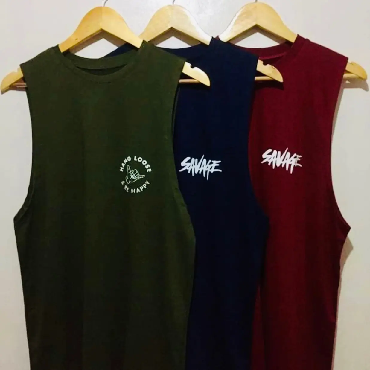 3PCS MUSCLE TEE GYM RANDOM COLOR AND DESIGN FOR MEN FIT SMALL TO LARGE  SIZE