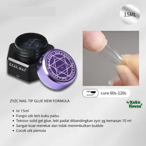 ZYZC Nail Tip Glue New Formula 15ML For Nail Extension/ Lem Kuku Palsu Art Kering