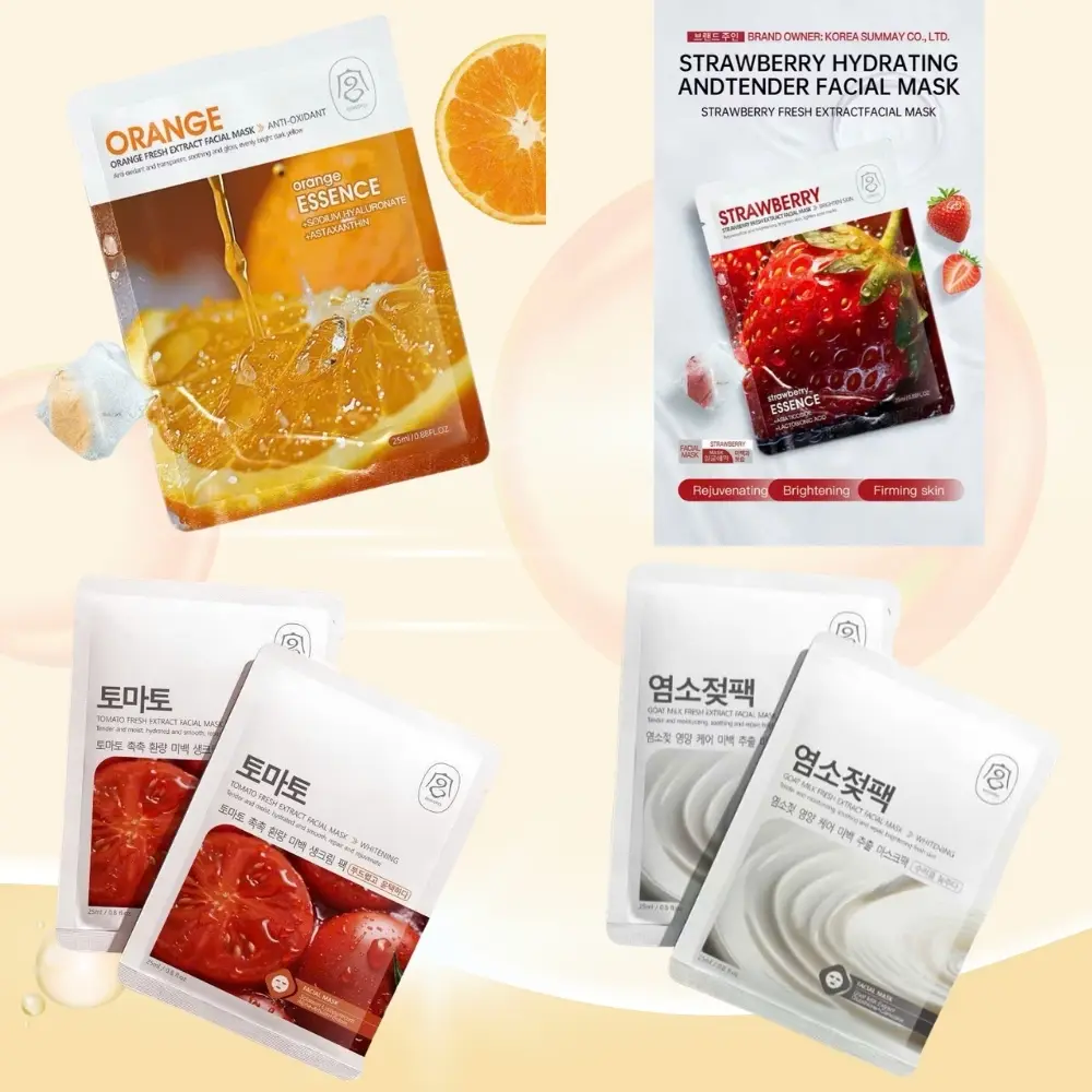 Combo 30 mặt nạ hoa quả cấp ẩm làm trắng da chuyên sâu xuất hàn Ecobott Mask Skincare