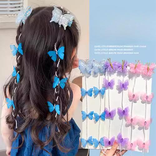 Rantai Rambut Jalinan, untuk Kanak-kanak, Rekaan Rama-rama Mutiara ...