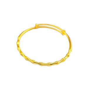 Gelang Tangan Buluh Langkah demi Langkah, Untuk Wanita, Vietnam, Emas Pasir, Bersalut Tembaga Tulen 24k, Emas Sebenar, Gelang Tulang Buluh ximen  lichen