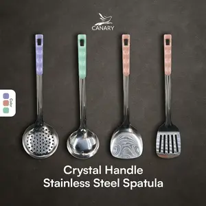 CANARY - Stainless Steel Spatula / Turner & Irus Gagang Kristal Premium Kitchen Utensil - CNR-ST004