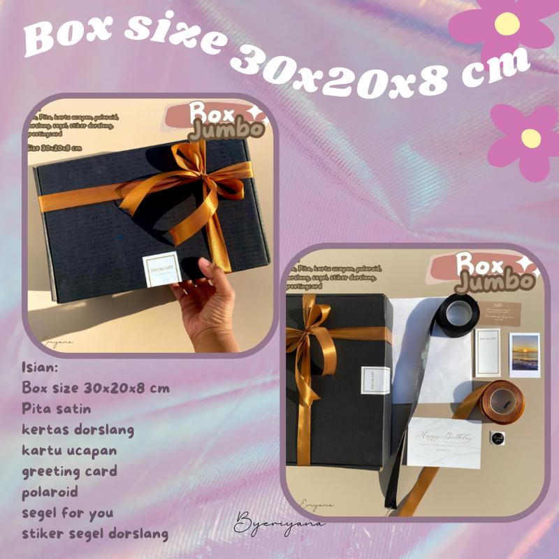 Product Introduction of HAMPERS GIFT BOX PAKET KOTAK KADO BESAR HITAM PREMIUM KARDUS SET PACKAGING LENGKAP HADIAH ULANG TAHUN 35x35x11 CM 30x20x5 CM  JUMBO BIRTHDAY WISUDA COWOK CEWEK ULTAH VALENTINE ANNIVERSARY GRADUATION SKRIPSI LEBARAN WEDDING BABYBORN HARI GURU 6