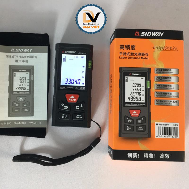 Thước đo laser SNDWay 50-100m tiện ích trong xây dựng - Thước laze đo khoảng cách từ xa