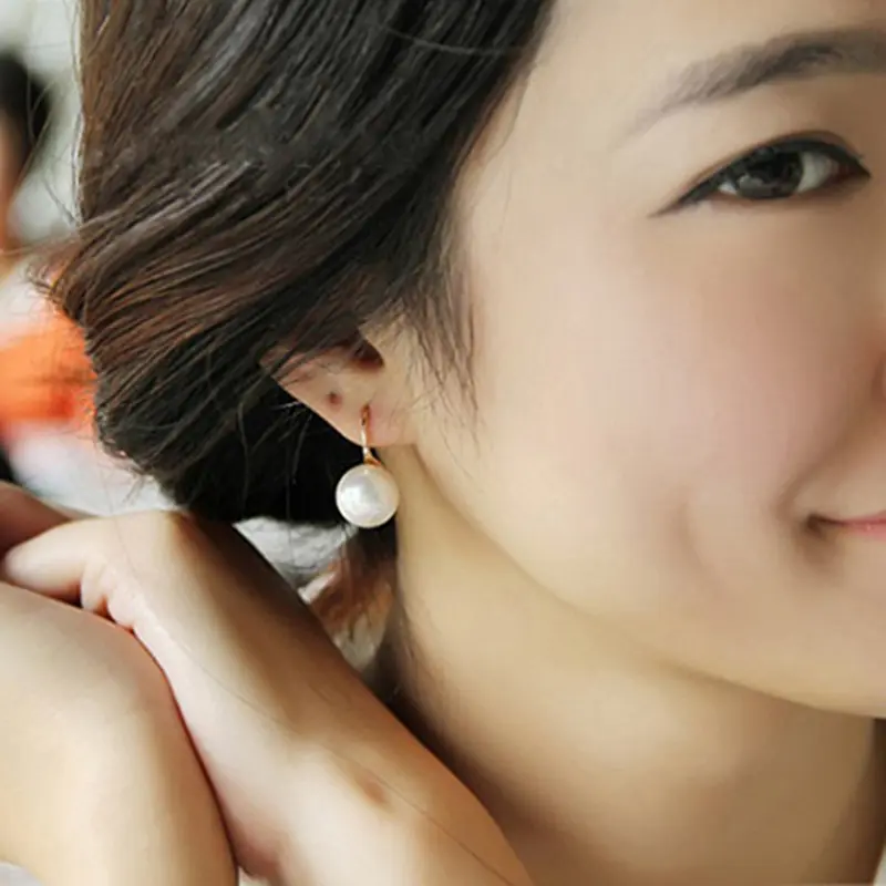 Bông Tai Móc, Thiết Kế Thanh Lịch, Dễ Phối Đồ, Nhỏ Gọn, Ngọc Trai Giả, Dành Cho Phụ Nữ, Thích Hợp Để Mua Sắm Và Hẹn Hò, Trang Sức Nữ Titan Móc Khoá 1