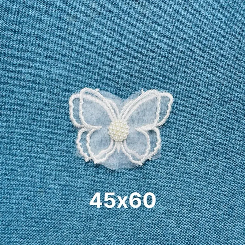 Sticker, miếng vá sửa chữa, miếng vá trang trí khâu, may lên quần áo rách, trang trí khăn, túi, ..(Bướm,hoa,nơ ren) 8