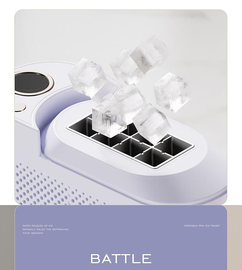 Product Introduction of Desktop Small Ice Maker Mini Convenient Home Dormitory Office Camping Car Ice Cube Automatic Ice Box 7