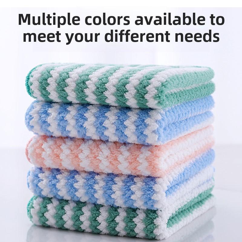 Kitchen Cleaning Cloth Towel Dishwashing Cloth Household Lazy Glass Table Cleaning Non-Shedding Absorbent Non-Greasy microfiber  cloth 7