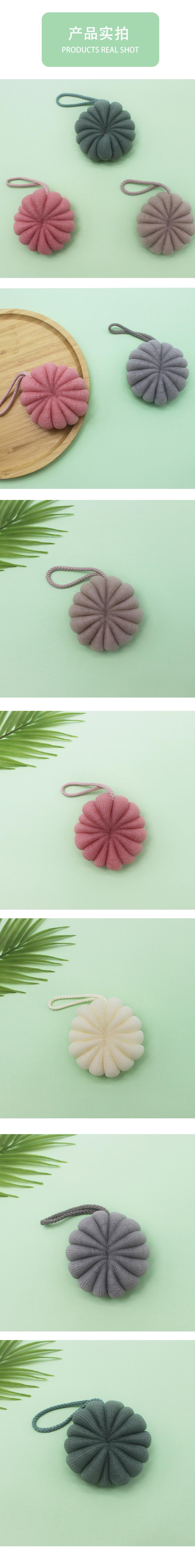 Product Introduction of Large 50g Bath Sponge Non-Dispersing Soft Bath Flower Bath Bubble Net Bath Scrubber with Hanging Rope Single Ball Exfoliating Ball 1