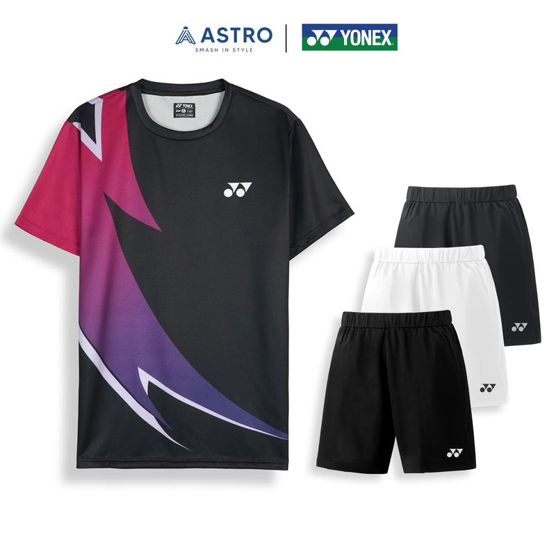 Áo Cầu Lông, Quần Cầu Lông, Bộ Cầu Lông YONEX Nam Nữ, Vải Poly Ánh Kim Thoáng Khí. Đồ Cầu Lông ASTRO Mã ATYN05 0