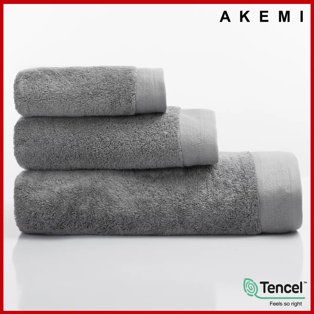 AKEMI Khăn Mặt Botany Tencel Cotton Màu Thunder Storm