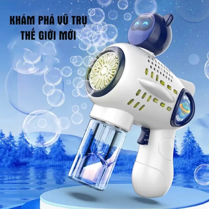 Đỗ chơi máy thổi bong bóng xà phòng tặng kèm xà phòng bóng có đèn sáng lung linh Toy Đồ Chơi 6