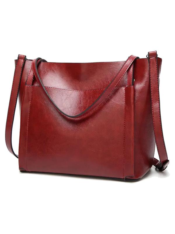 Women's Solid Color Large Capacity Tote Bag, Fashionable Shoulder Bag For Teen Girl, Women, College Student, Rookies & White-collar Workers Perfect For Office, College, Work, Business, Commute 4