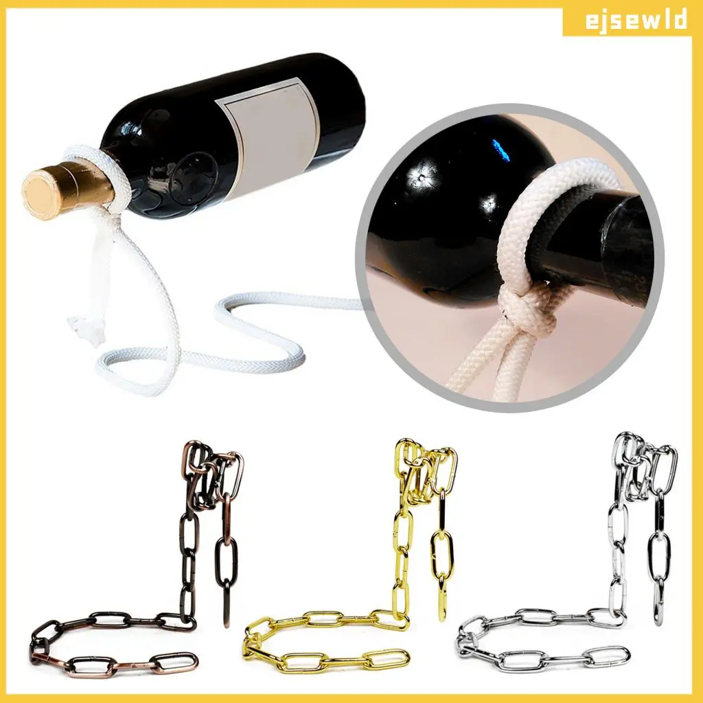 ejsewld- Modern Wine Decor Red Wine Bottle Holder Unique Floating Wine Rack Stand for Modern Home Decor Stylish Metal Holder for Wine Bottles Novelty Wine Cabinet Display Shelf