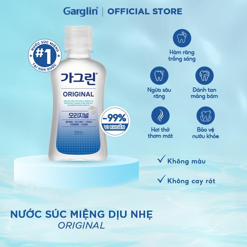 Nước súc miệng chăm sóc toàn diện vị bạc hà nguyên bản Garglin Original có cồn chai 100ml - Hàng chính hãng 1