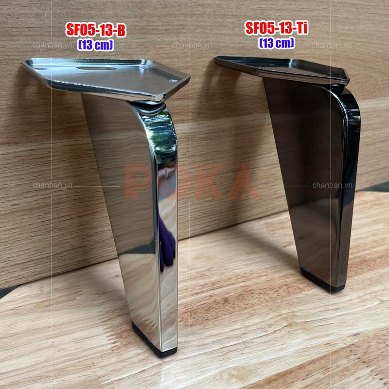 Product Introduction of Chân ghế sofa SF05 cao 13cm có 2 màu titan và màu bạc 0
