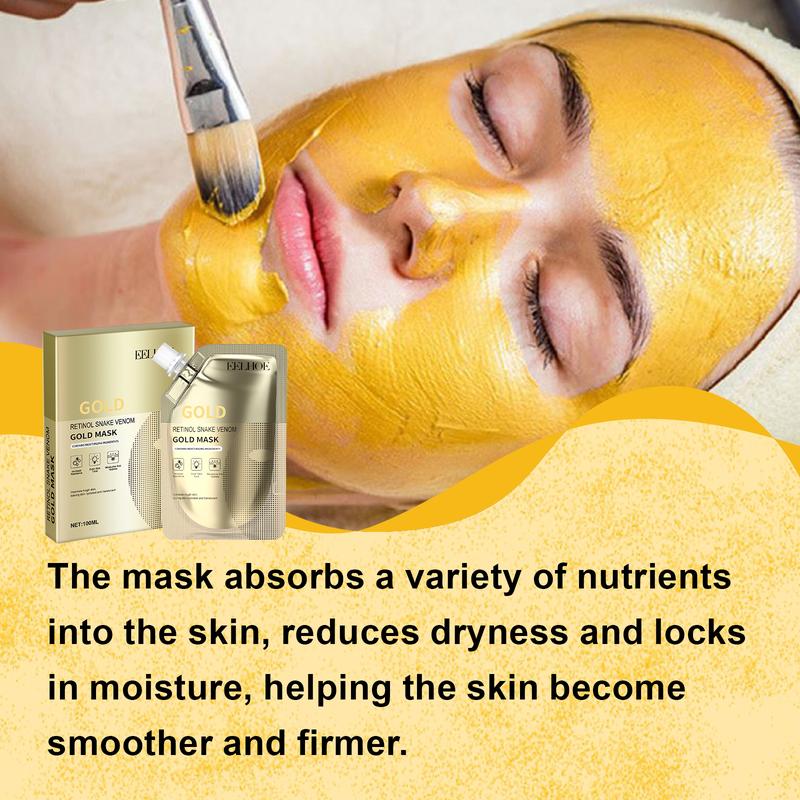 Product Introduction of Eelhoe Retinol Snake Venom Gold Facial Mask Cleansing Skin Firming Pores Brightening Skin Rejuvenating and Hydrating Facial Mask 6