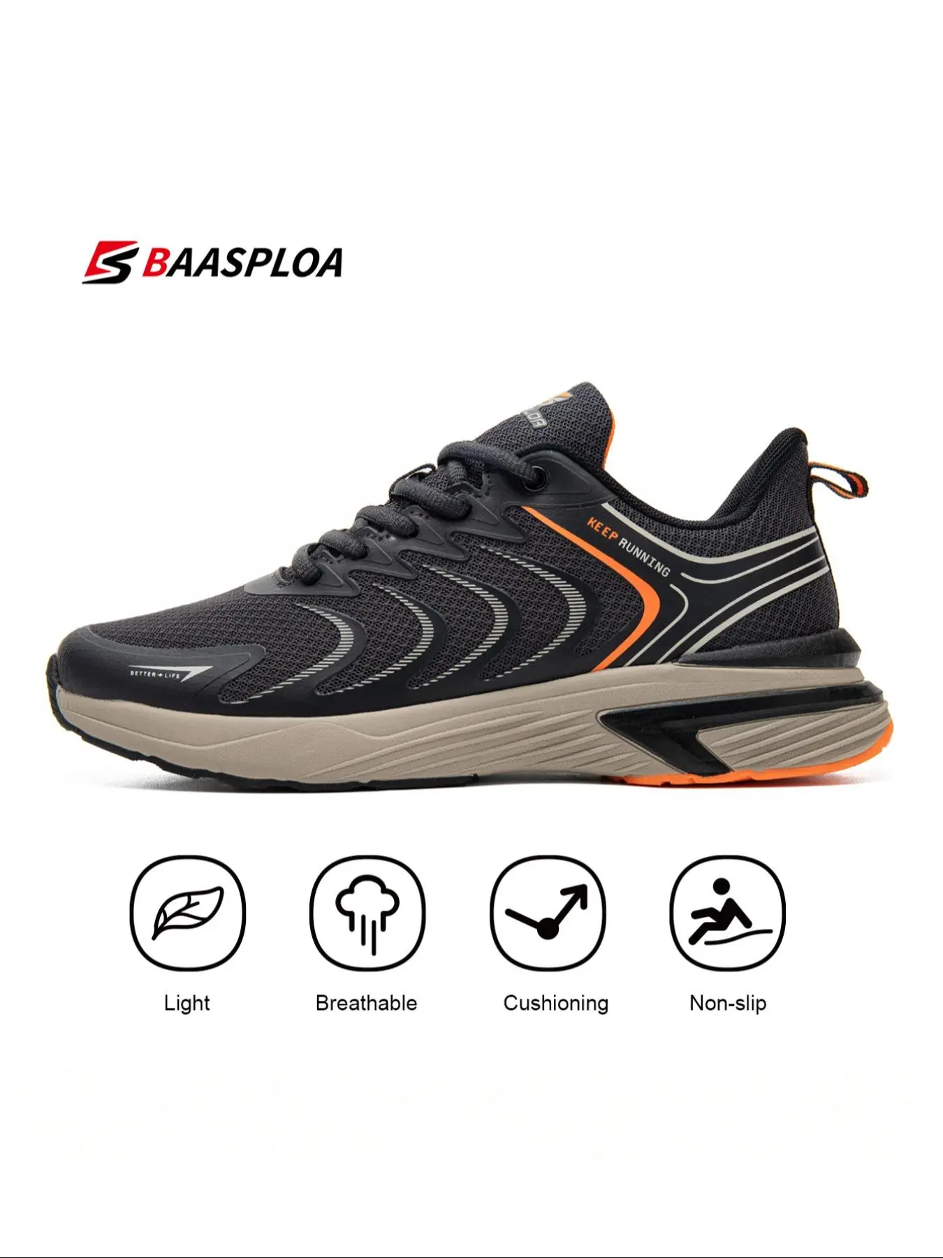 Men's Summer Letter Design Lightweight Lace Up Running Shoes, Casual Letter Label Mesh Breathable Low Top Sneakers, Sporty Outdoor Running Shoes