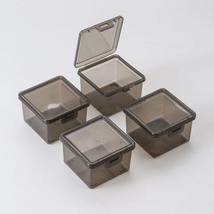 Kotak Penyimpanan Penyusun Kotak Penyusun Lutsinar Kalis Habuk dengan Penutup untuk Span Mekap, Barangan Pelbagai, Pembayang Mata, Kotak Penyimpanan Kecil Desktop Supplies ems  box  aluminium waterford  ring  holder mini  box